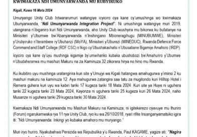 Umuryango Unity Club watangaje ko watangiye icyiciro cya kane cy’umushinga wo kwimakaza Ubunyarwanda